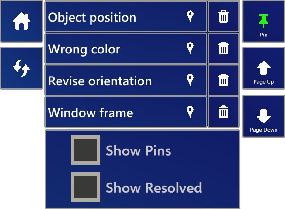 View Issues page